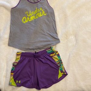 Girls Youth Large UA set.  Daughter wore when she was a size 11/12